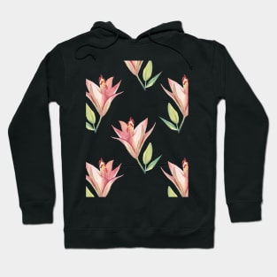 Watercolor Flower Repeated Pattern Hoodie